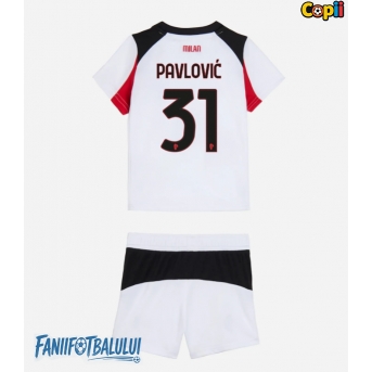 AC Milan Strahinja Pavlovic #31 Echipament de Fotbal Replică 2025-26 Copii Deplasare (+ Șorturi)